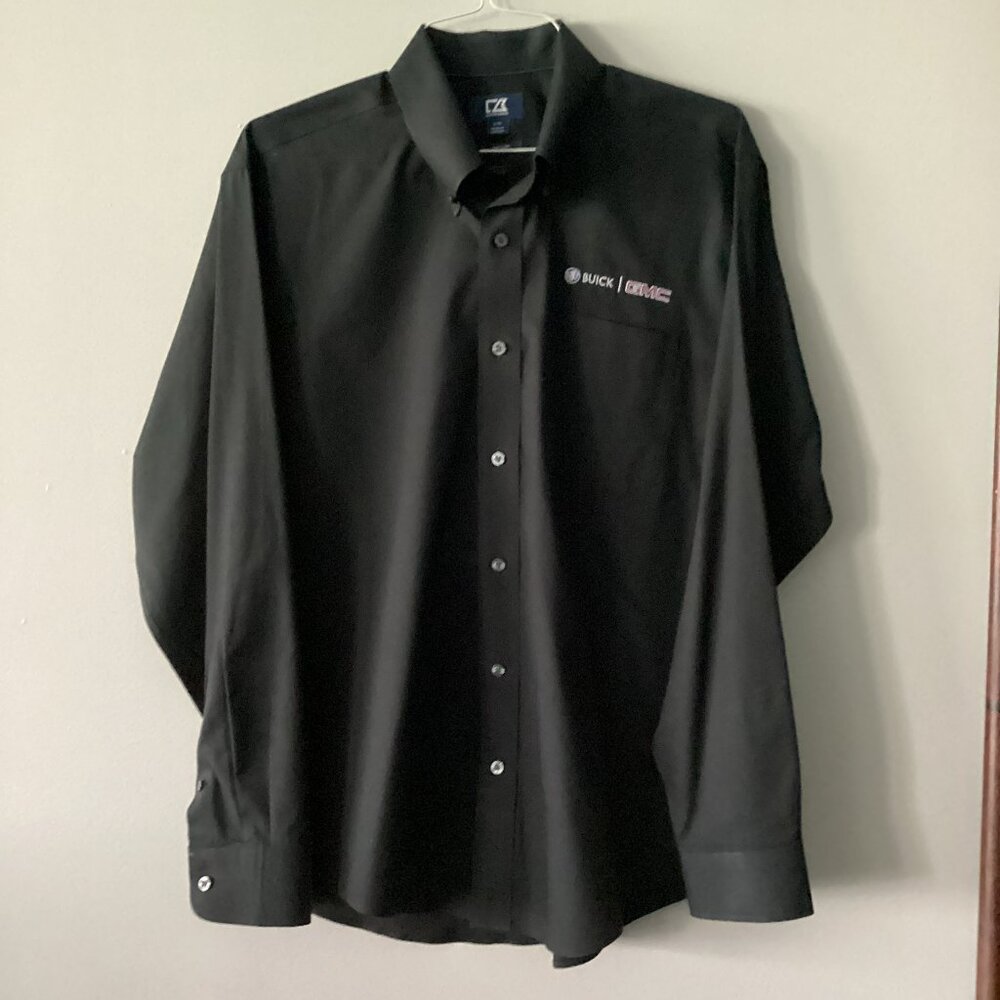 Black Cutter & Buck Long-Sleeve Button-Down Buick-GMC Dress Shirt - Large